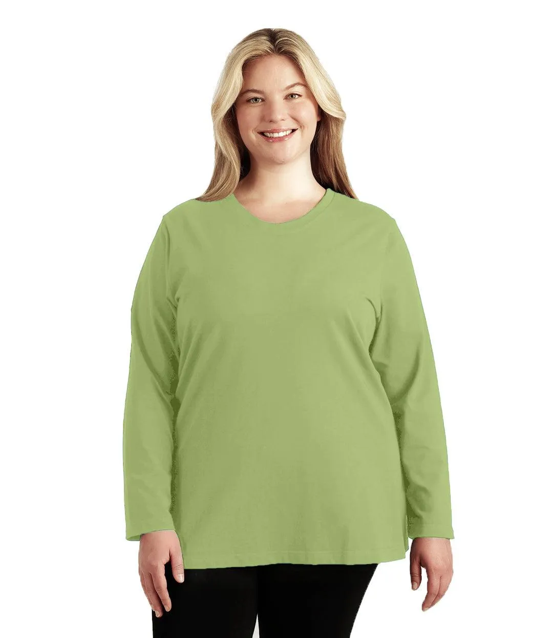 Stretch Naturals Lite Long Sleeve Scoop Neck Top Classic Colors