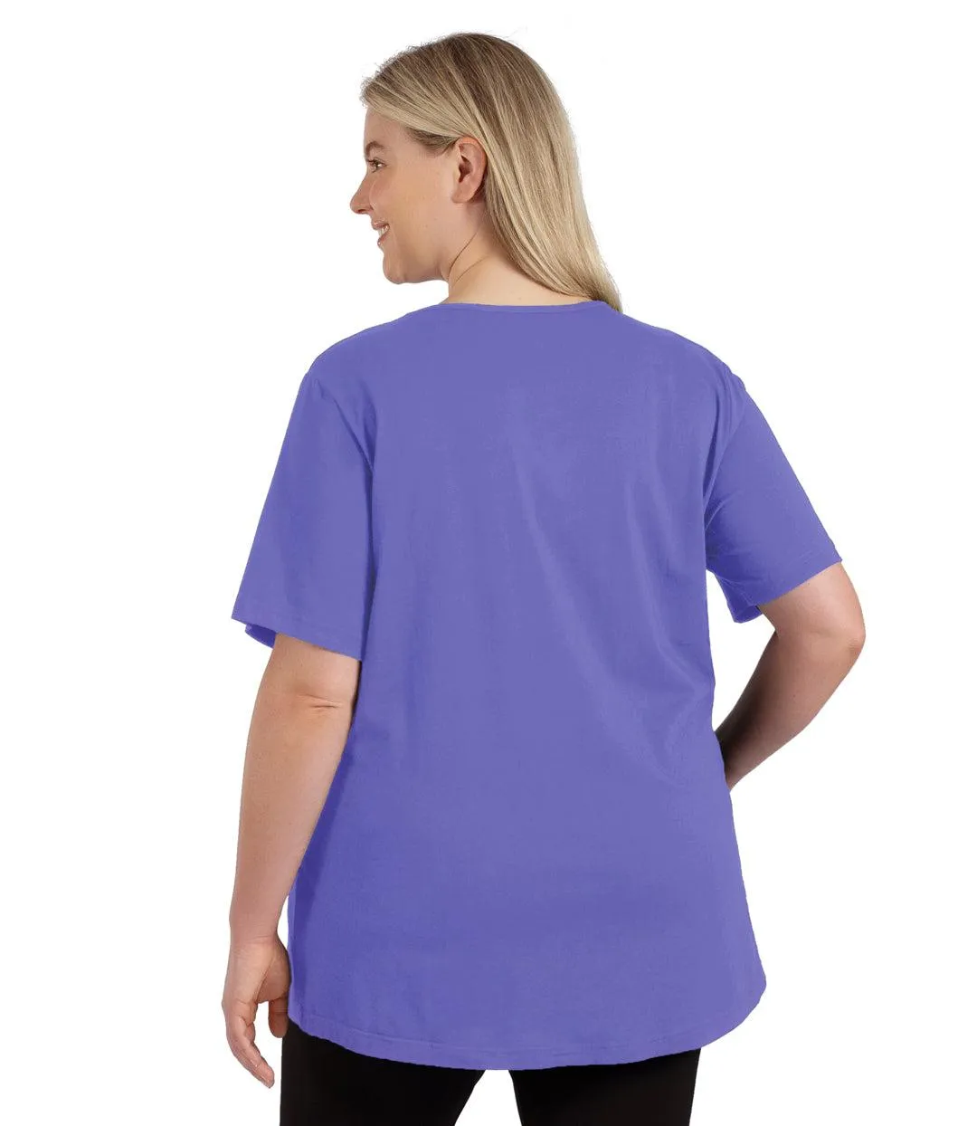 Stretch Naturals Lite Short Sleeve V-Neck Top Classic Colors