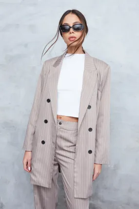 TAILORED PINSTRIPE OVERSIZED BLAZER