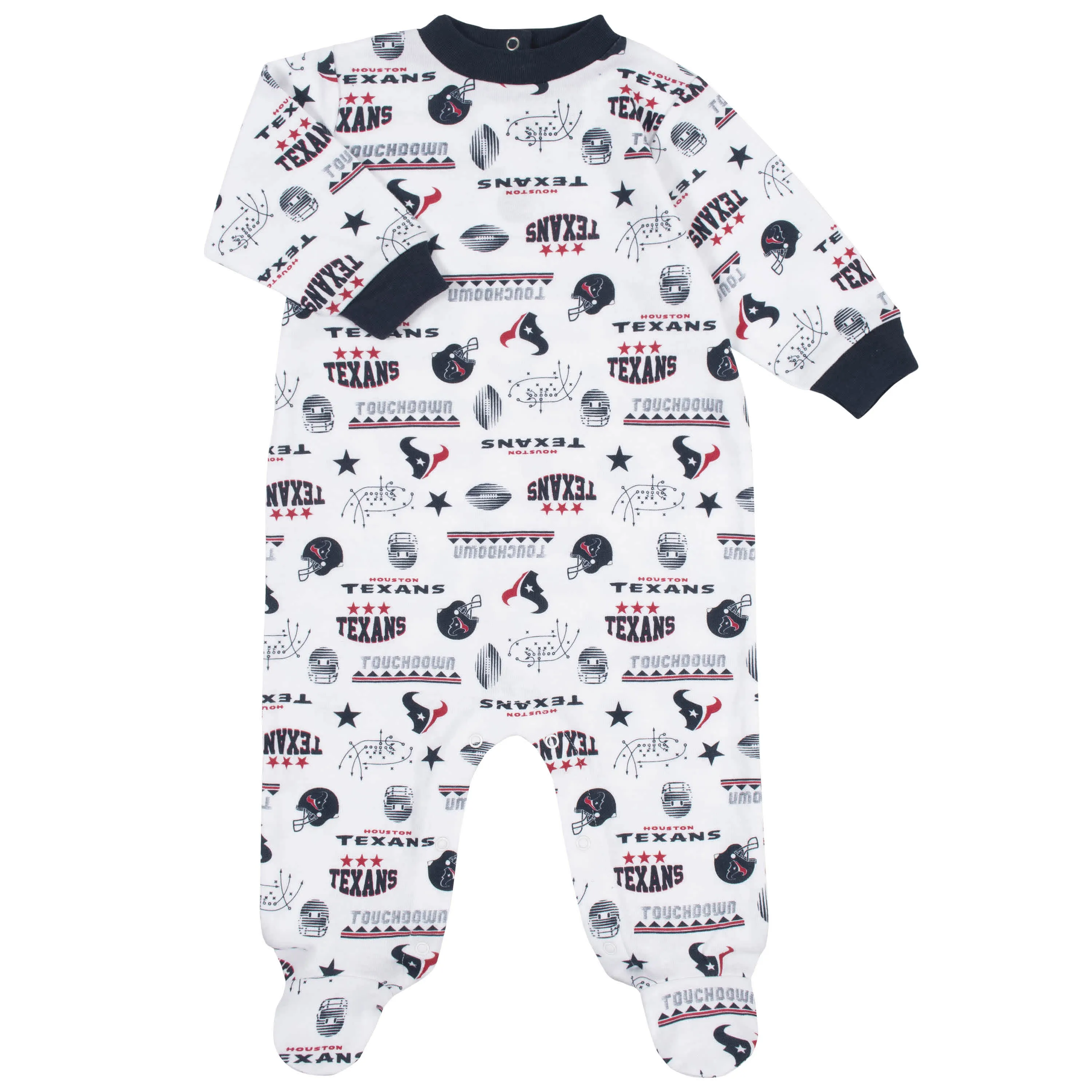 Texans Baby Boys 3-Piece Bodysuit, Sleep 'N Play, and Cap Set