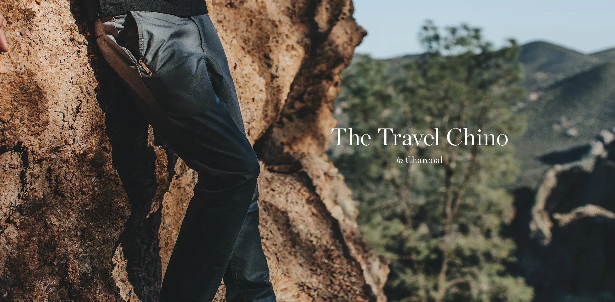 The Travel Chino in Charcoal