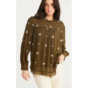 Top Ellidy Blouse - Olive