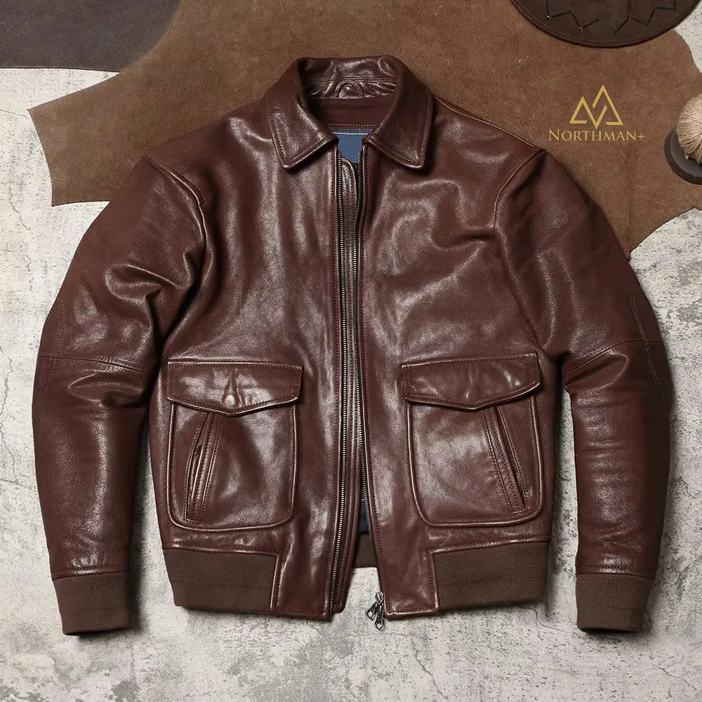 Type A2 leather flight jacket