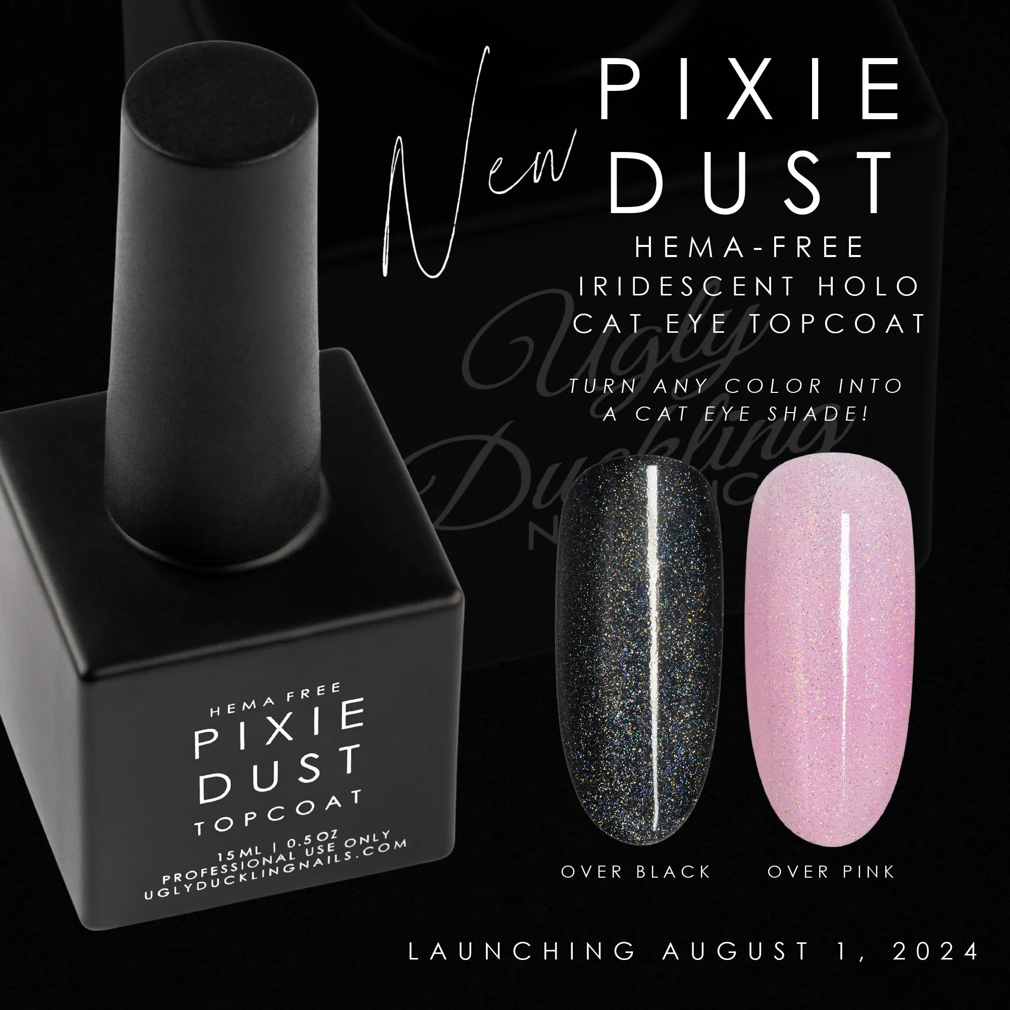 Ugly Duckling Pixie Dust - Hema-Free Iridescent Cat Eye Topcoat