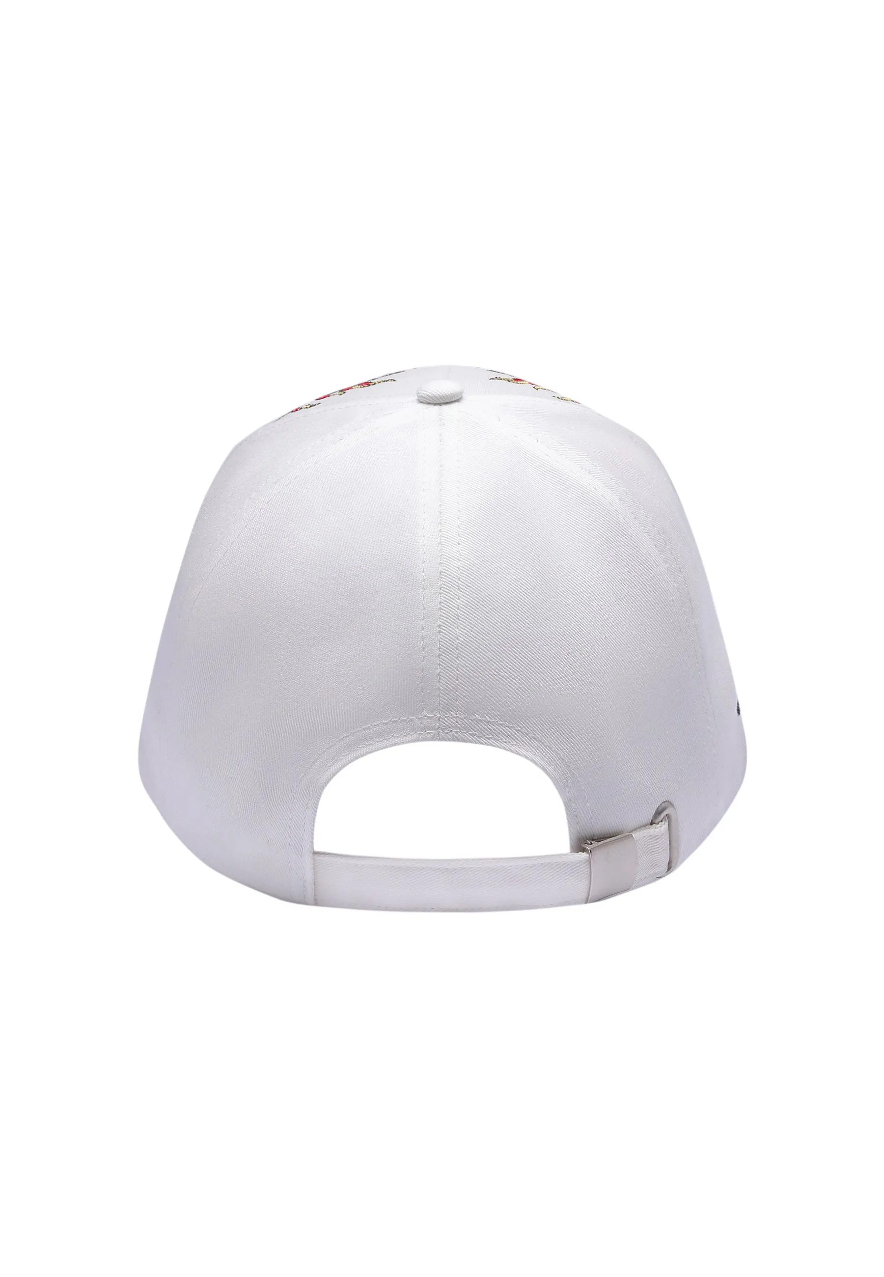 Unisex 2 Dragons Twill Front Mesh Trucker - White