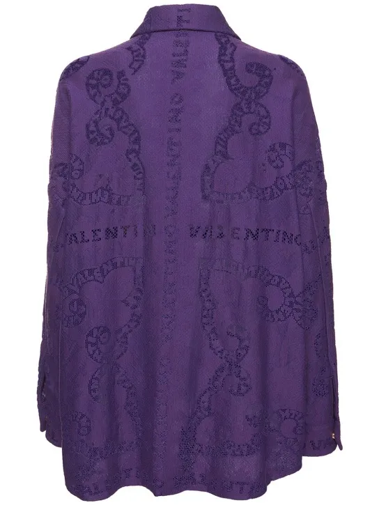 Valentino   Cotton guipure lace oversize shirt 