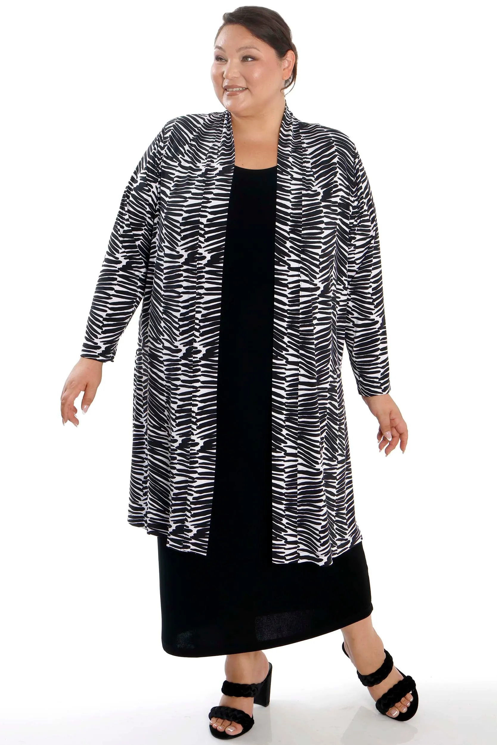 Vikki Vi Jersey Styx Long Sleeve Kimono Duster