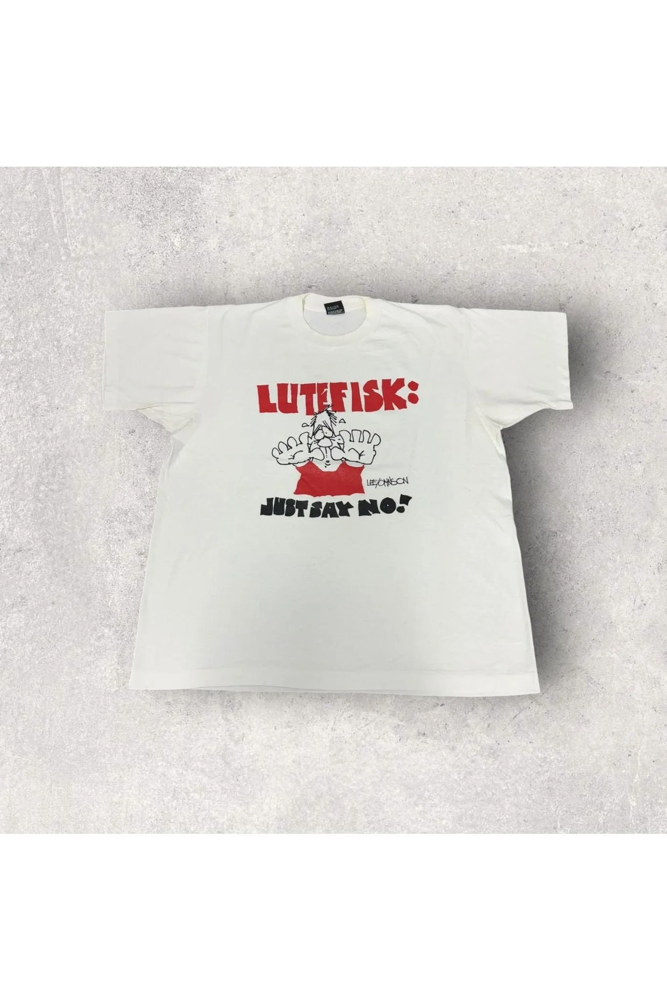 Vintage Single Stitch Best Screen Stars Lutefisk: Just Say No! Tee- XL