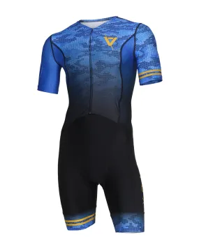 Volare Mens Camo Sleeved Aero Tri Suit