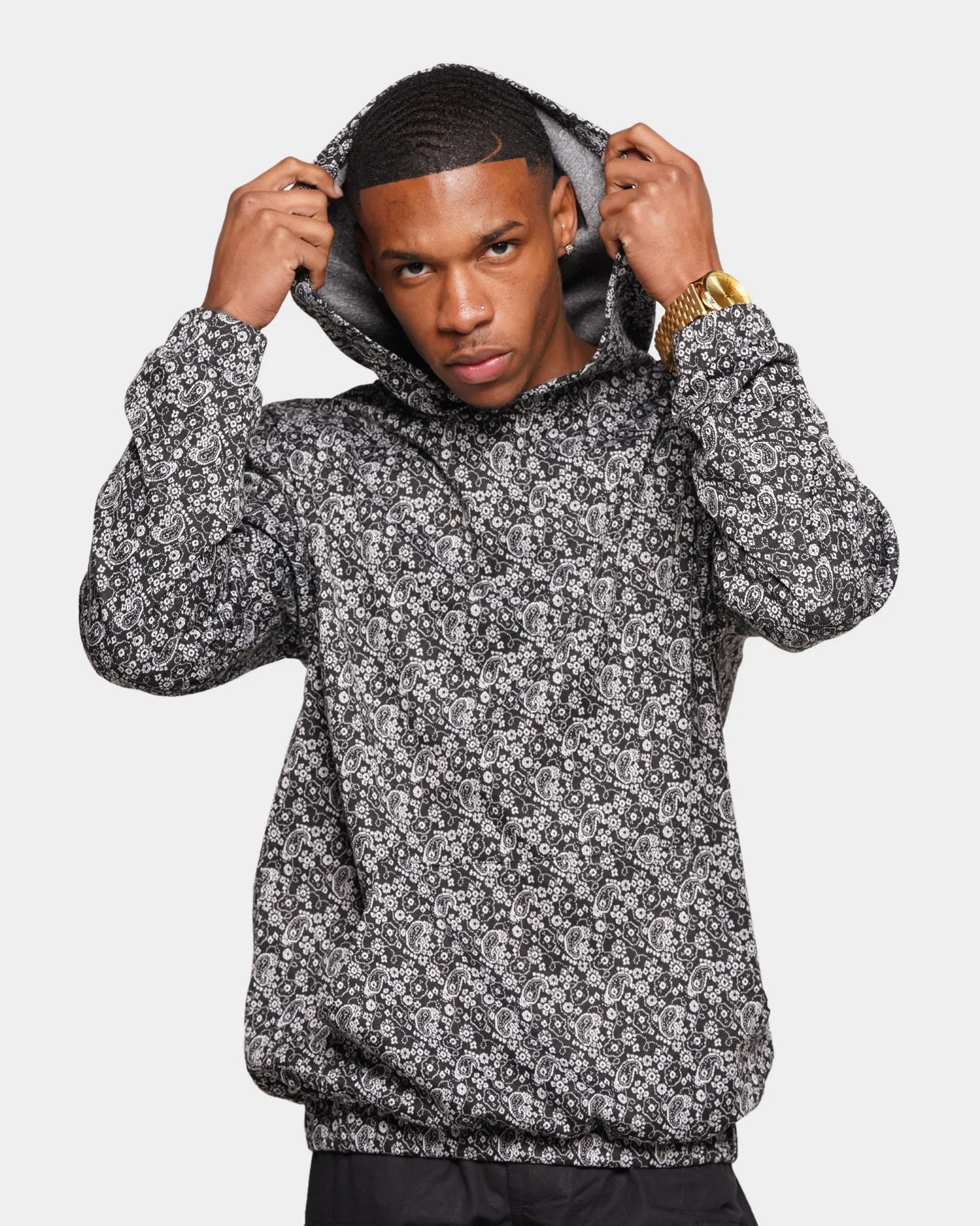 XXIII Burhan Hoodie Paisley Black