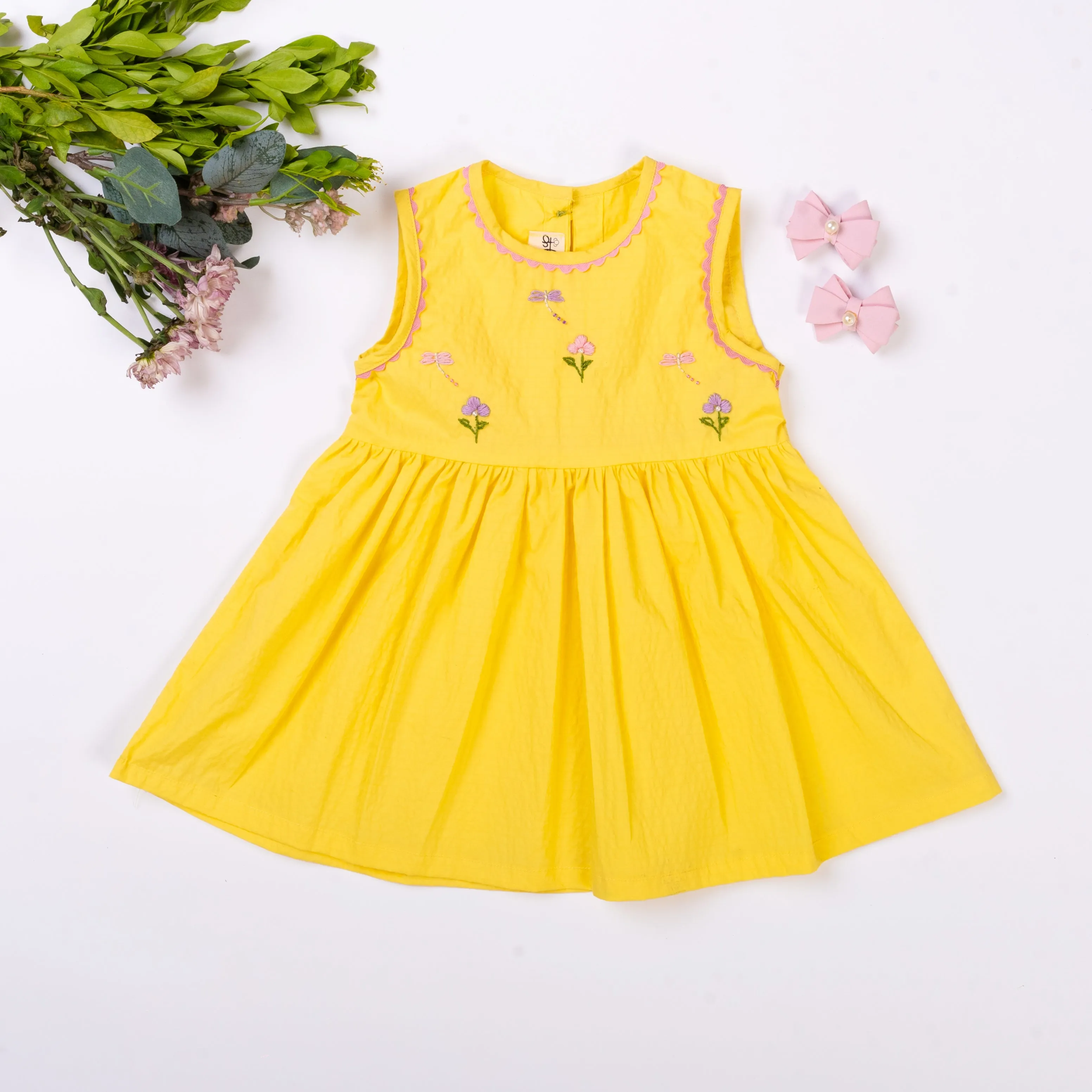 Yellow Anna Dragonfly Dress